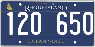 RI license plate 120650