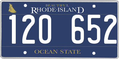RI license plate 120652