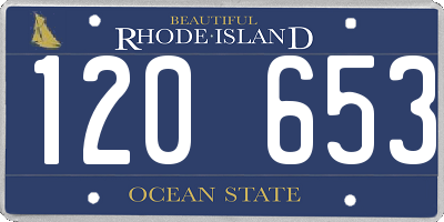 RI license plate 120653