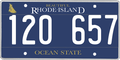 RI license plate 120657