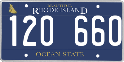 RI license plate 120660