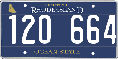 RI license plate 120664