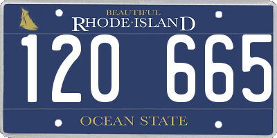 RI license plate 120665