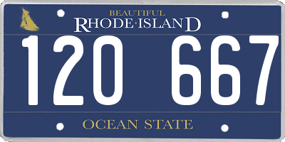 RI license plate 120667