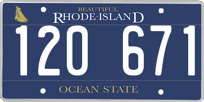 RI license plate 120671