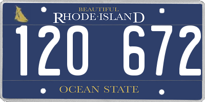 RI license plate 120672