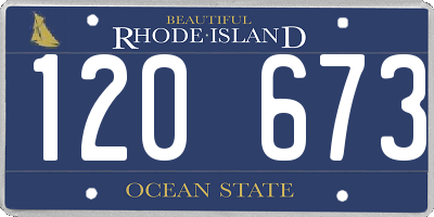 RI license plate 120673