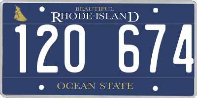 RI license plate 120674