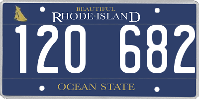 RI license plate 120682