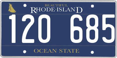 RI license plate 120685