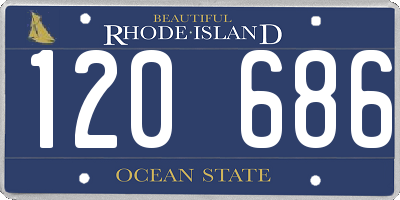 RI license plate 120686