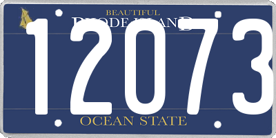RI license plate 12073