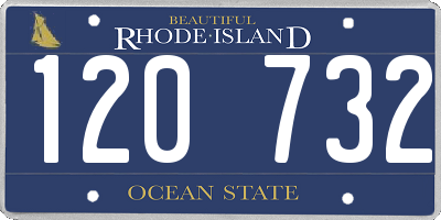 RI license plate 120732