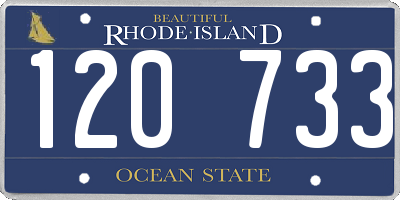 RI license plate 120733
