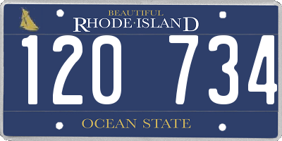 RI license plate 120734