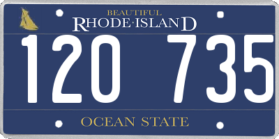 RI license plate 120735