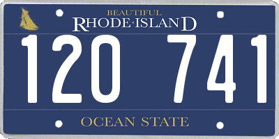 RI license plate 120741
