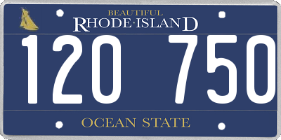 RI license plate 120750