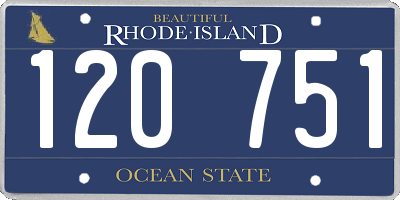 RI license plate 120751