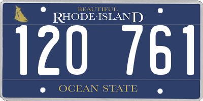 RI license plate 120761