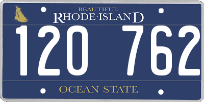 RI license plate 120762
