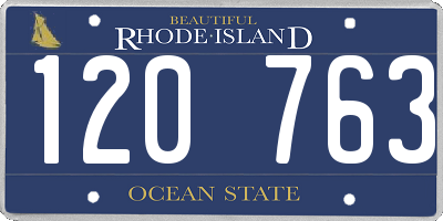 RI license plate 120763