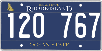 RI license plate 120767