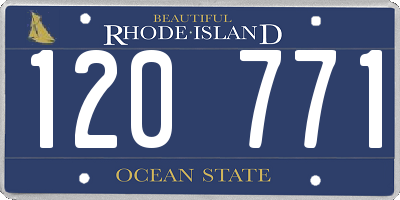 RI license plate 120771