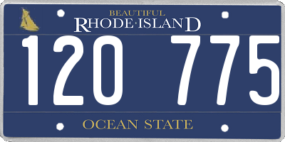 RI license plate 120775