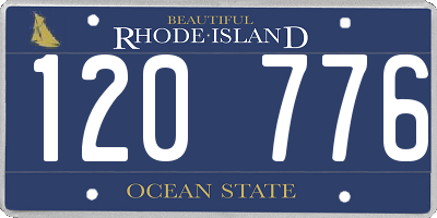 RI license plate 120776