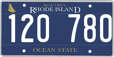 RI license plate 120780