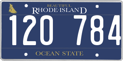 RI license plate 120784