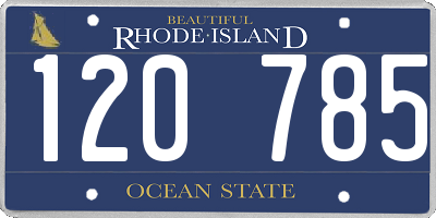 RI license plate 120785