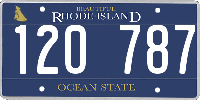 RI license plate 120787
