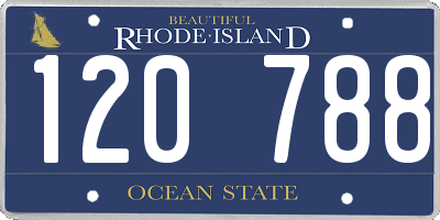 RI license plate 120788