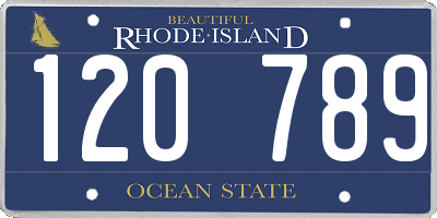 RI license plate 120789
