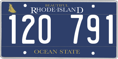 RI license plate 120791
