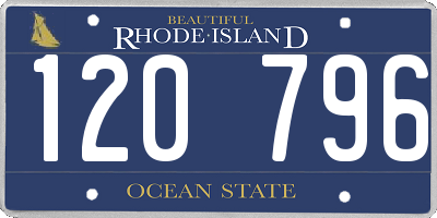 RI license plate 120796