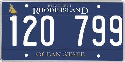 RI license plate 120799