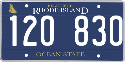 RI license plate 120830