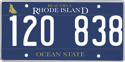RI license plate 120838