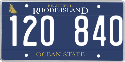 RI license plate 120840