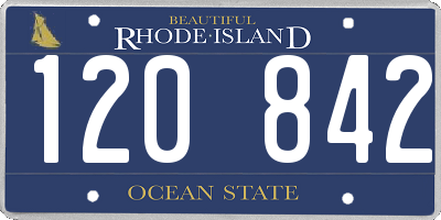 RI license plate 120842