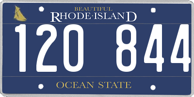 RI license plate 120844