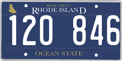 RI license plate 120846