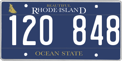 RI license plate 120848