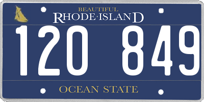 RI license plate 120849