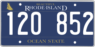 RI license plate 120852