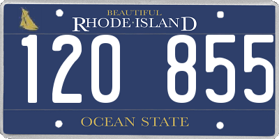 RI license plate 120855
