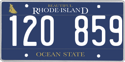 RI license plate 120859